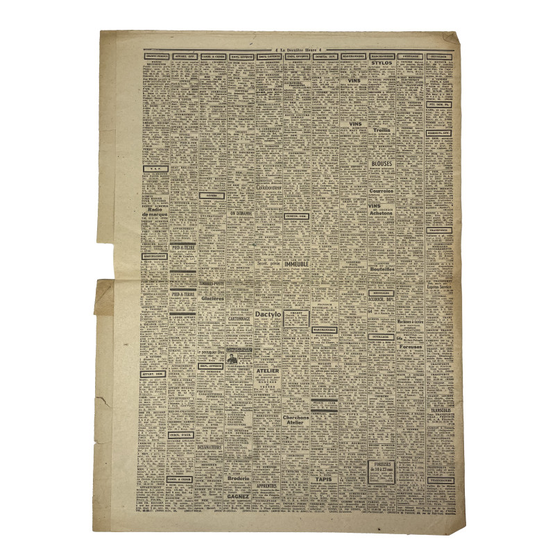 Newspaper, Belgian, La Dernière Heure, April 18, 1945