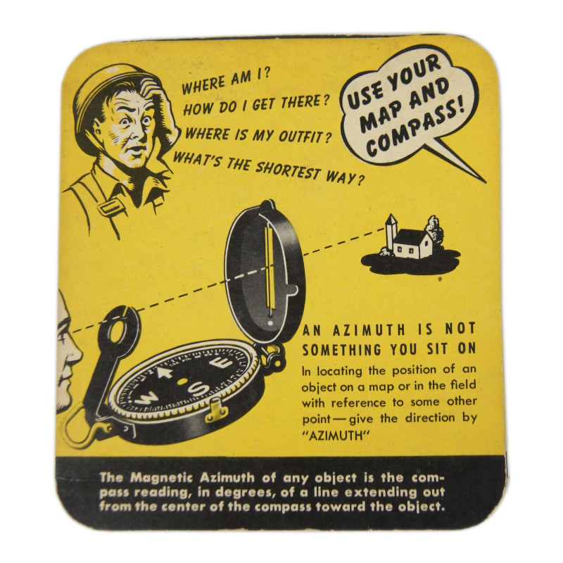 Guide d'utilisation de boussole, US Army