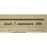 Journal belge, La Libre Belgique, 7 septembre 1944