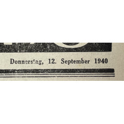 Journal allemand, Feldzeitung, 12 septembre 1940