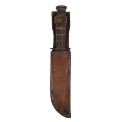 Couteau de combat, MK 2, CAMILLUS, US Navy, avec fourreau en cuir