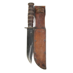 Couteau de combat, MK 2, CAMILLUS, US Navy, avec fourreau en cuir