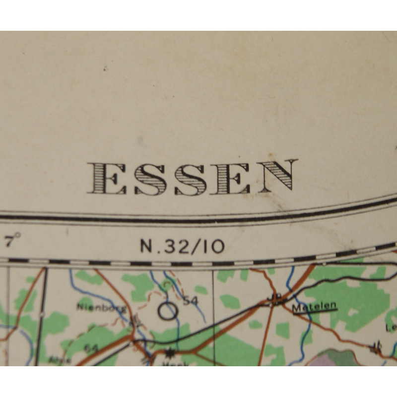 Carte, Essen, Ruhr, Allemagne, 1942
