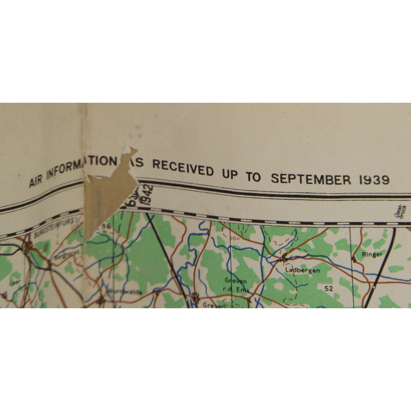 Carte, Essen, Ruhr, Allemagne, 1942