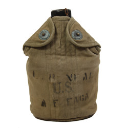 Gourde US, complète, 1942, CM2c Aronal Faga, 31st Naval Construction Bn., Seabees, PTO, Iwo Jima