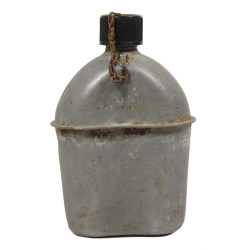 Gourde US, complète, 1942, CM2c Aronal Faga, 31st Naval Construction Bn., Seabees, PTO, Iwo Jima