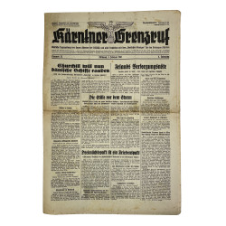 Newspaper, German, Kärntner Grenzruf, February 5, 1941