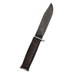 Couteau, WESTERN L71, SEABEE, avec fourreau en cuir, US Navy