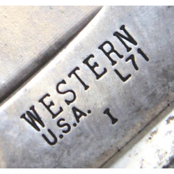Couteau, WESTERN L71, SEABEE, avec fourreau en cuir, US Navy