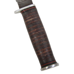 Knife, Utility, WESTERN L71, SEABEE, with Leather Scabbard, US Navy