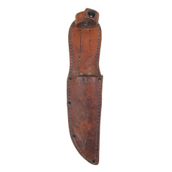 Couteau, WESTERN L71, SEABEE, avec fourreau en cuir, US Navy