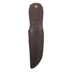 Couteau, WESTERN L71, SEABEE, avec fourreau en cuir, US Navy