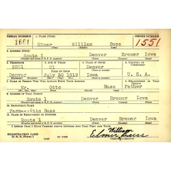 Dog Tags, Plexiglas, Pvt. Elmer Buss, 127th Inf. Regt., 32nd Inf. Div., CBI & PTO