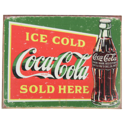 Plate, Coca-Cola, ice cold