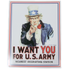 Tin Sign, I WANT YOU FOR U.S. ARMY