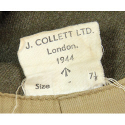 Cap, Garrison, Infantry, British Made, J. COLLETT LTD. 1944, size 7 1/8