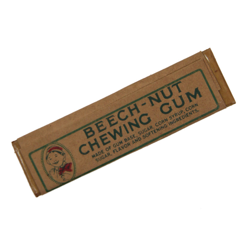 Tablette de chewing-gum, Beech-Nut, Peppermint, Ration K