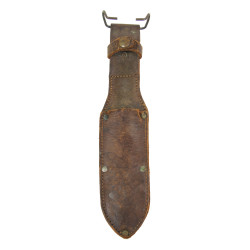 Knife, Trench, USM3, KINFOLKS, INC. on Blade, Plexiglas Grips, with Scabbard, Sgt. Raymond Kurdziel, 8th Air Force, USAAF, ETO