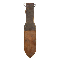 Knife, Trench, USM3, KINFOLKS, INC. on Blade, Plexiglas Grips, with Scabbard, Sgt. Raymond Kurdziel, 8th Air Force, USAAF, ETO
