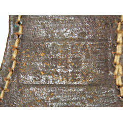 Couteau USM3 KINFOLKS, INC. (lame), poignée plexiglas, avec fourreau en cuir, Sgt. Raymond Kurdziel, 8th Air Force, USAAF, ETO