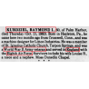 Couteau USM3 KINFOLKS, INC. (lame), poignée plexiglas, avec fourreau en cuir, Sgt. Raymond Kurdziel, 8th Air Force, USAAF, ETO