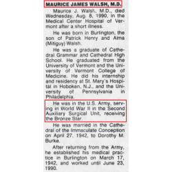 Musette M-1936, VARIED MFG. CO. 1942, Maj. Maurice Walsh, 2nd Auxiliary Surgical Group