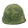 Helmet, M1, Complete, with Camouflage Cover, Lt. Wroebel, Vietnam, 1965 Helmet, M1, Complete, with Camouflage Cover, Lt. Wroebel, Vietnam, 1965