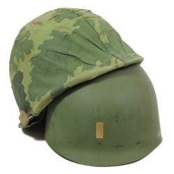 Casque M1, complet, avec couvre-casque Mitchell, Lt. Wroebel, Viêt-Nam, 1965