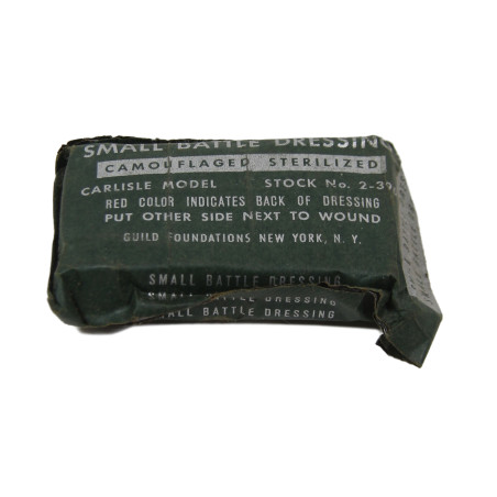 Packet, Small Battle Dressing, Carlisle, Camouflaged, US Navy stock No ...