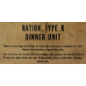 Ration K, Dinner Unit Ration K, Dinner Unit