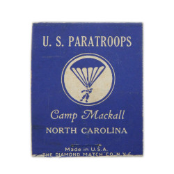 Pochette d'allumettes, Camp Mackall, Airborne