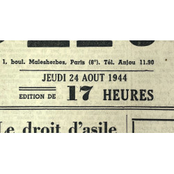 Journal belge, Le Soir, 24 août 1944