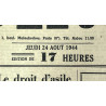 Journal belge, Le Soir, 24 août 1944