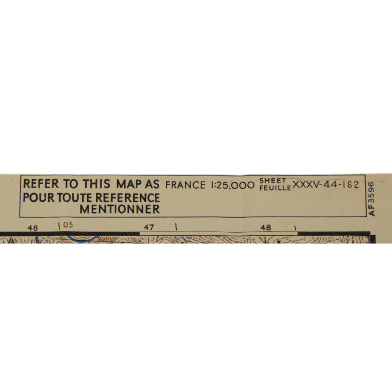 Map, Drop Zone Operation Dragoon, FATF, 1944