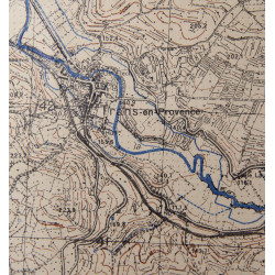 Carte Drop Zone Operation Dragoon, annotée, FATF