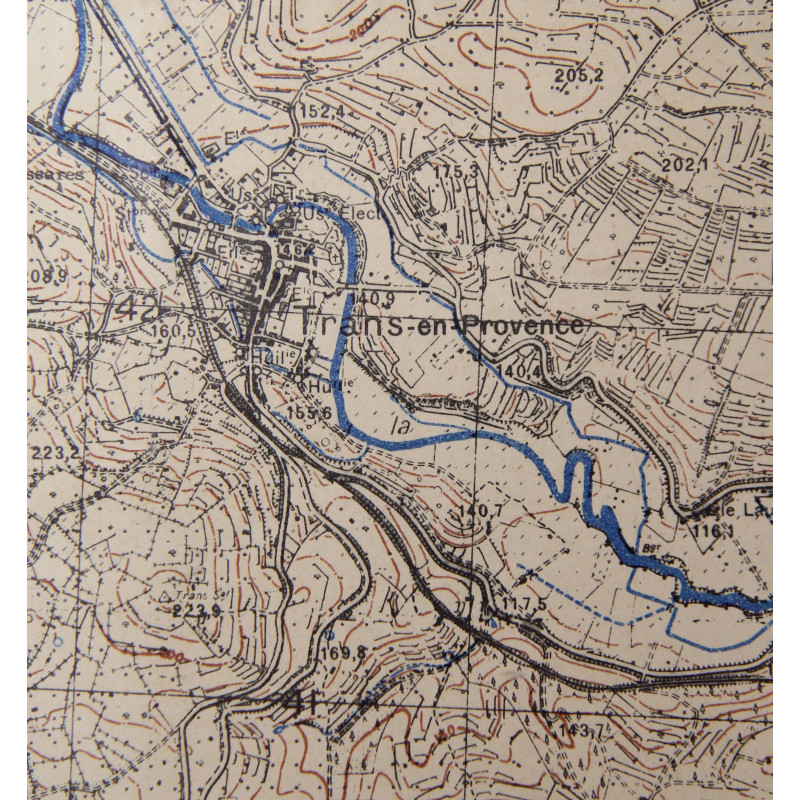 Map, Drop Zone Operation Dragoon, FATF, 1944