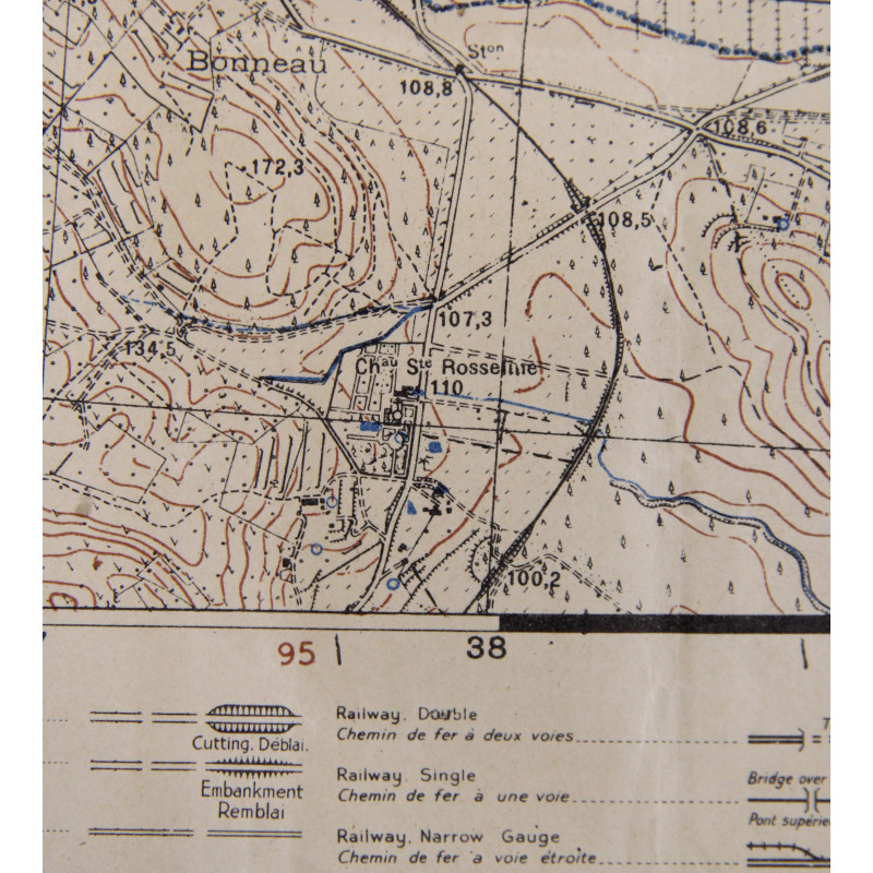 Map, Drop Zone Operation Dragoon, FATF, 1944