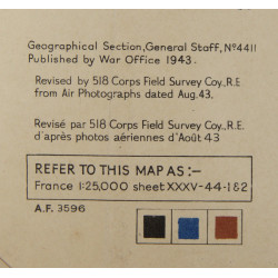 Carte Drop Zone Operation Dragoon, annotée, FATF