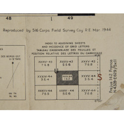 Carte Drop Zone Operation Dragoon, annotée, FATF