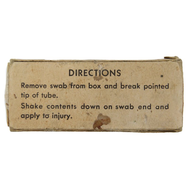 Boîte de tampons de teinture d'iode, Handy Pad Supply, Oct. 1942