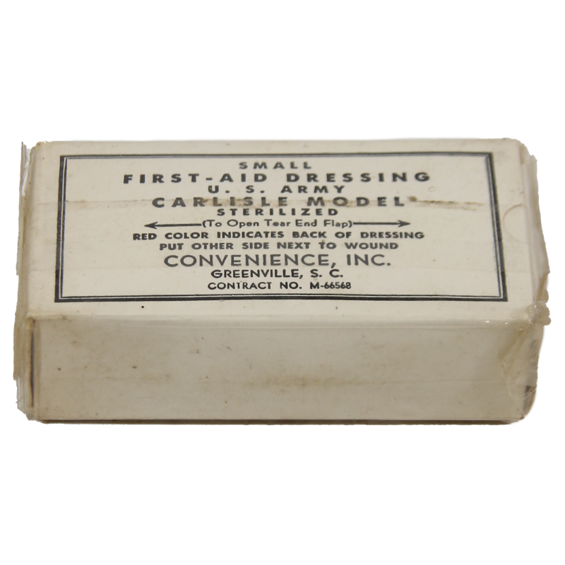 Pansement, Small First-Aid Dressing, US Army, Carlisle Model, CONVENIENCE, Inc., M-66568