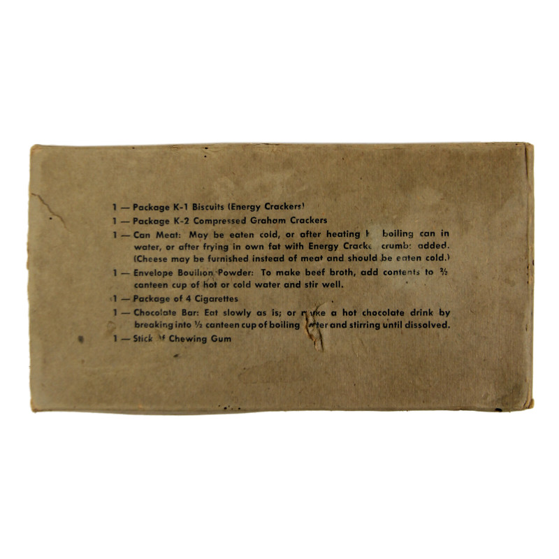 Ration K, Supper Unit, premier type, complète