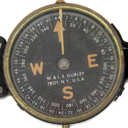 Compass, GURLEY, with impregnated OD Canvas Pouch