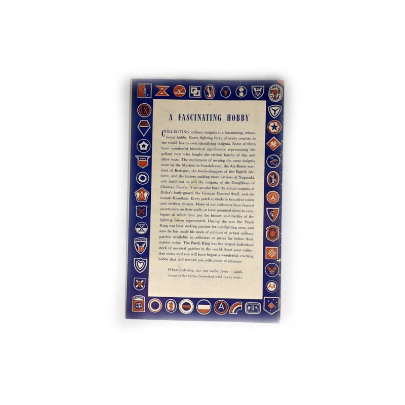 Catalogue d'époque, Insignias of the Armed Forces, USA, The Patch King