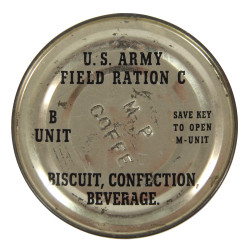 Boîte de ration, B Unit, US Army, Field Ration C, pleine