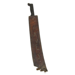 Machete, M-1942, COLLINS & CO., Legitimus, 1942, with Leather Scabbard, ALCO 42, Modified, Named, Normandy