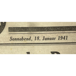 Journal allemand, West-Front, 18 janvier 1941