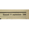 Journal belge, La Libre Belgique, 9 septembre 1944