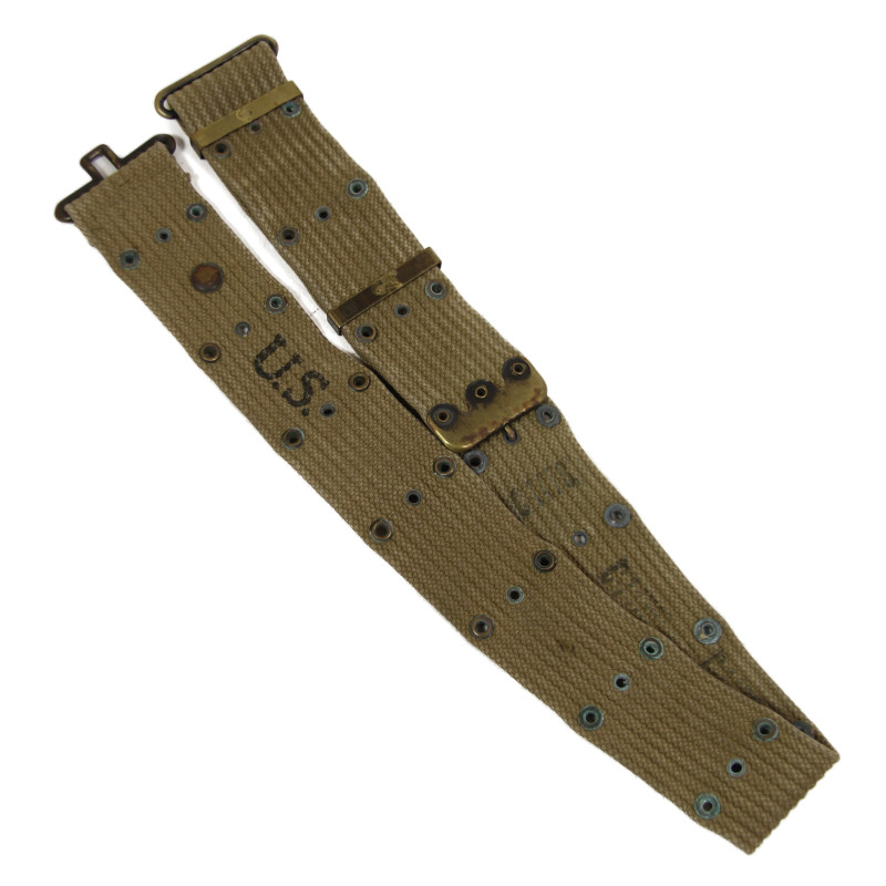 Ceinturon M-1936, boucles en laiton, matricule partiel