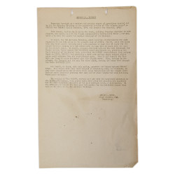 Document, Typed, Preface, Battle of the Bulge, Maj. Gen. James Gavin, 82nd Airborne Division